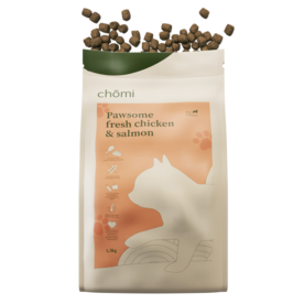Chomi Pets - Kitten Droogvoer - 3 KG - Kip Zalm - Kitten brokken - Met Natuurlijke Ingredi&euml;nten - Voor een Gezonde Vacht - Kitten voeding