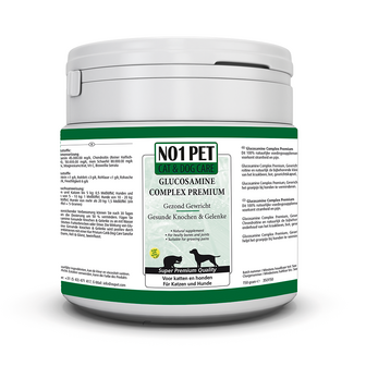 NO1pet-Glucosamine Complex Premium - kraakbeen - bot - gewrichtskapsel -  pezen - bindweefsels - gewrichtsvloeistoffen 150 gram
