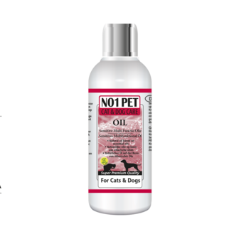 No1pet - Sensitive Multi Functie Olie - droge en brosse vacht - Olie - Vachtproblemen - krabben - allergie&euml;n - 100ml