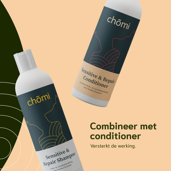 Chomi Pets - Hond &amp; Kat - Sensitive &amp; Repair Shampoo - 200ml - Natuurlijke ingredi&euml;nten - Schilfers - Droge vacht - erg vette vacht - Talg productie