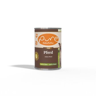 Pure &ndash; Natvoer &ndash; Paard &ndash; 6x800 gram &ndash; Hypoallergeen &ndash; Pure &ndash; Glutenvrij &ndash; Natvoer voor de gevoelige hond