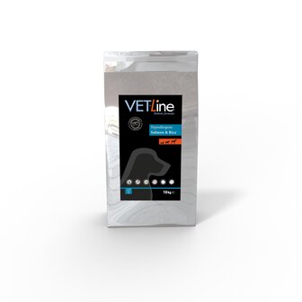 Vetline - Zalm en Rijst - 2 KG - Hypo Allergeen - Hond 1 tot 8 jaar - Honden brokken - Voor de hond met een allergie