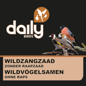 Wildzangzaad zonder raapzaad - 20KG - Kweek - Inheemse vogels - Putter - Huismus - Roodborstje