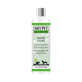 Sano Coat Glans & Topfit Haar-overmatig haaruitval - droge huid - voedinssupplement hond en kat - 200ml