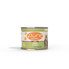 Pure -Kattennatvoer Rund & Lam – Natuurlijk Voer met 68% Vers Vlees – Graanvrij & Zonder Additieven – 6x195gr