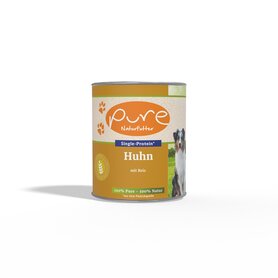Pure -Natuurlijk Hondenvoer Kip met Rijst – 65% Vers Vlees – Glutenvrij – Voor Puppy, Volwassen en Senior – 6x800g