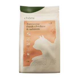 Chomi Pets - Zalm - 1,5KG - Kattenvoer Droogvoer - Kattenbrokken - Met Biologische Ingrediënten - Voor een Gezonde Vacht