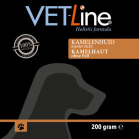 VETLINE - Kamelenhuid Zonder Vacht – 200 gram -  Natuurlijke Kauwsnack voor Honden