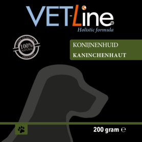 VETLINE - Kaninchenhaut Kausnack 200 gram