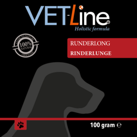 VETLINE - Runderlong – Lichte hondensnack 100g