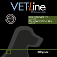 VETLINE - Konijnenoren met vacht - 200 gram