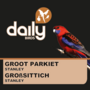 GROOT PARKIET STANLEY-2KG-ZONNEPITTEN-ROSELLA-VALKPARKIET-MUISPARKIET